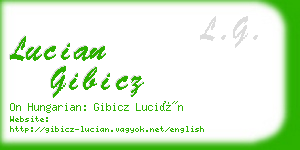 lucian gibicz business card